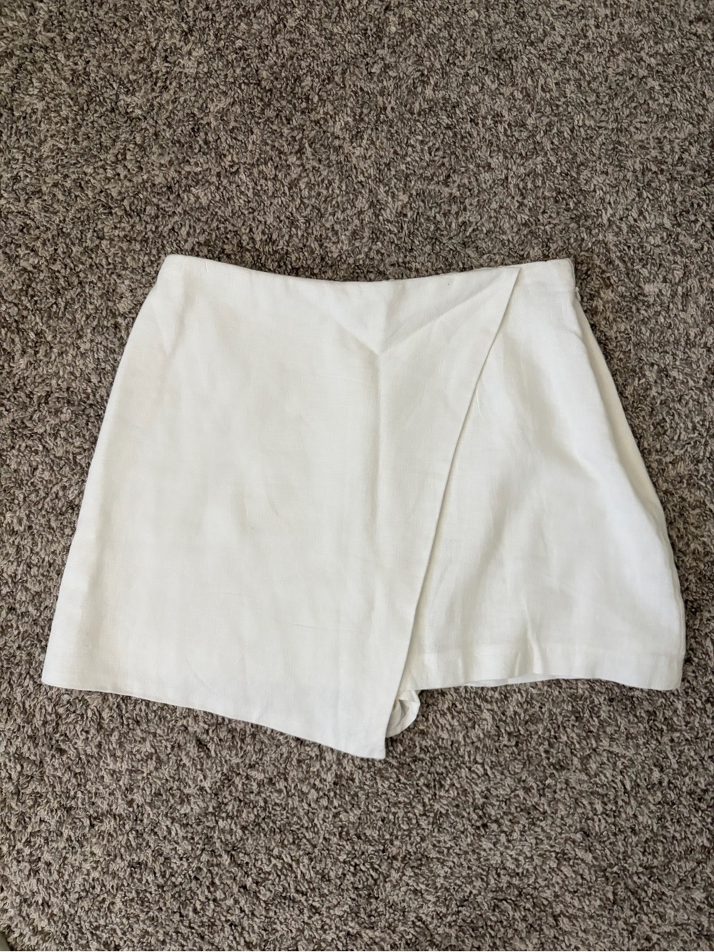 Abercrombie & Fitch White Linen Wrap Skort Size S